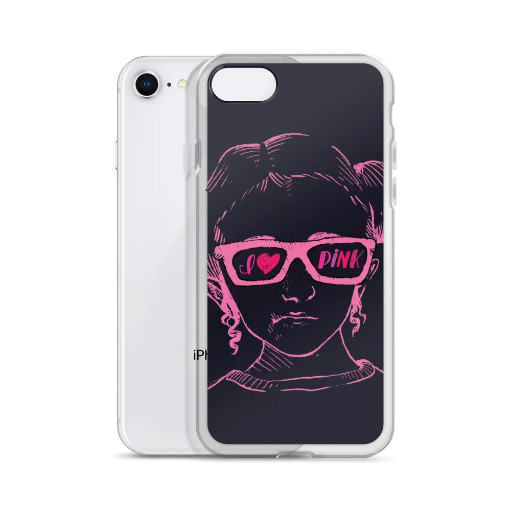 I Love Pink (Esperanza - Raising Dion) Pink on Navy iPhone Case