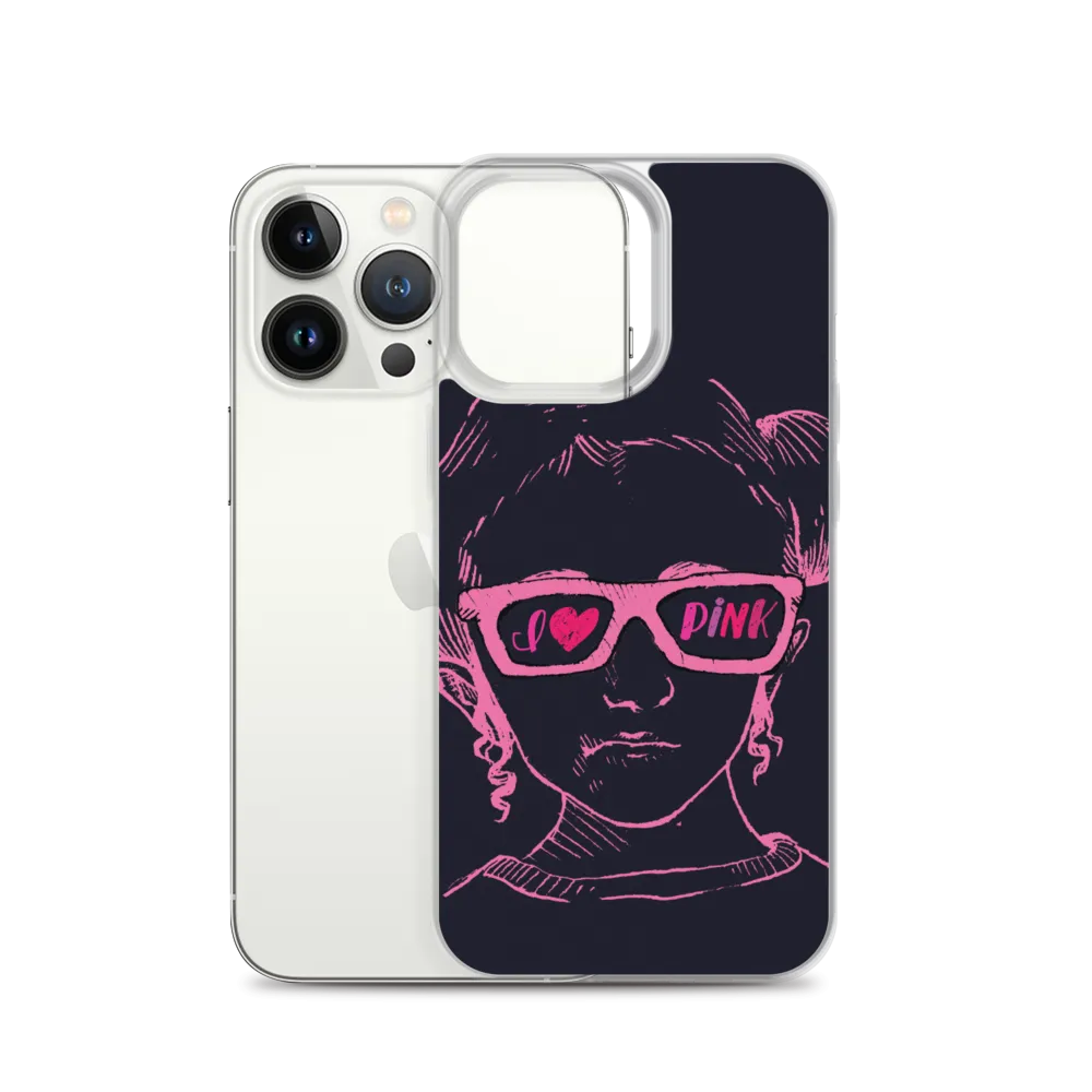 I Love Pink (Esperanza - Raising Dion) Pink on Navy iPhone Case