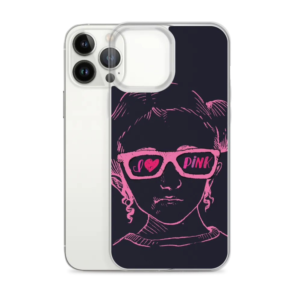 I Love Pink (Esperanza - Raising Dion) Pink on Navy iPhone Case