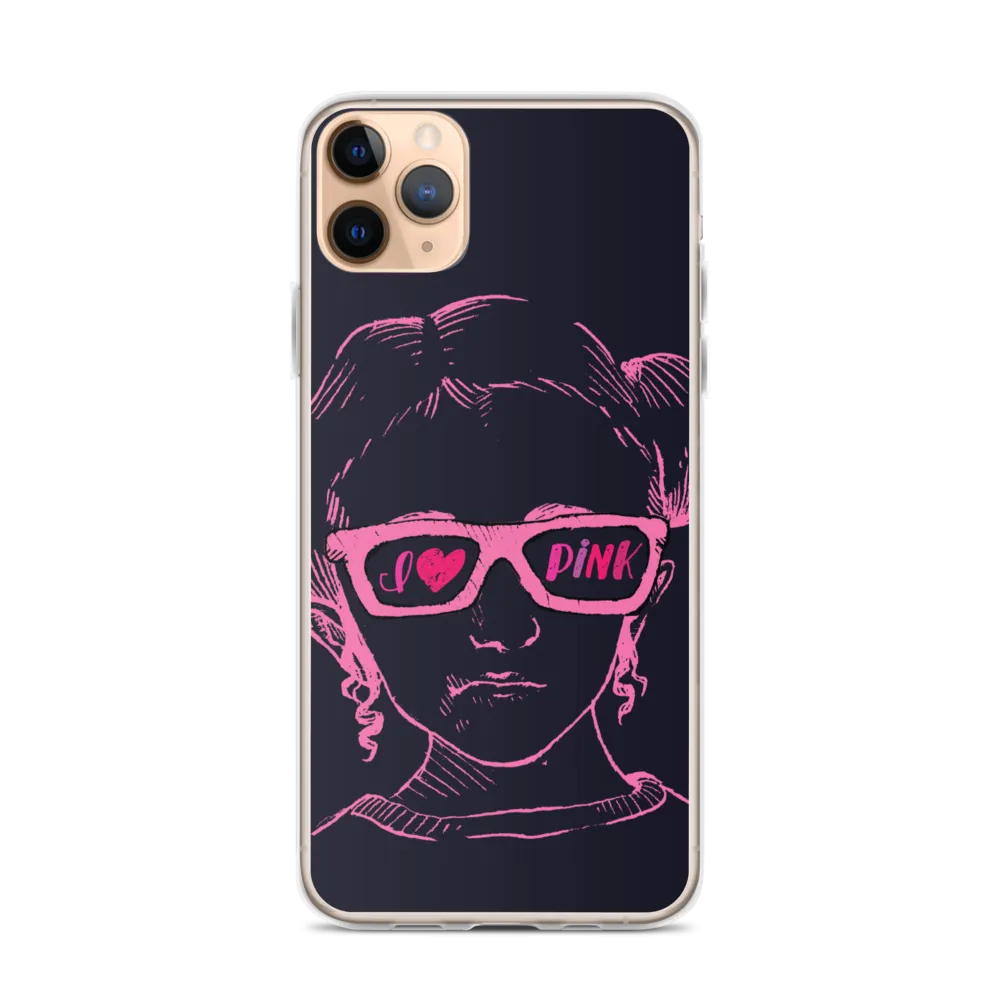 I Love Pink (Esperanza - Raising Dion) Pink on Navy iPhone Case