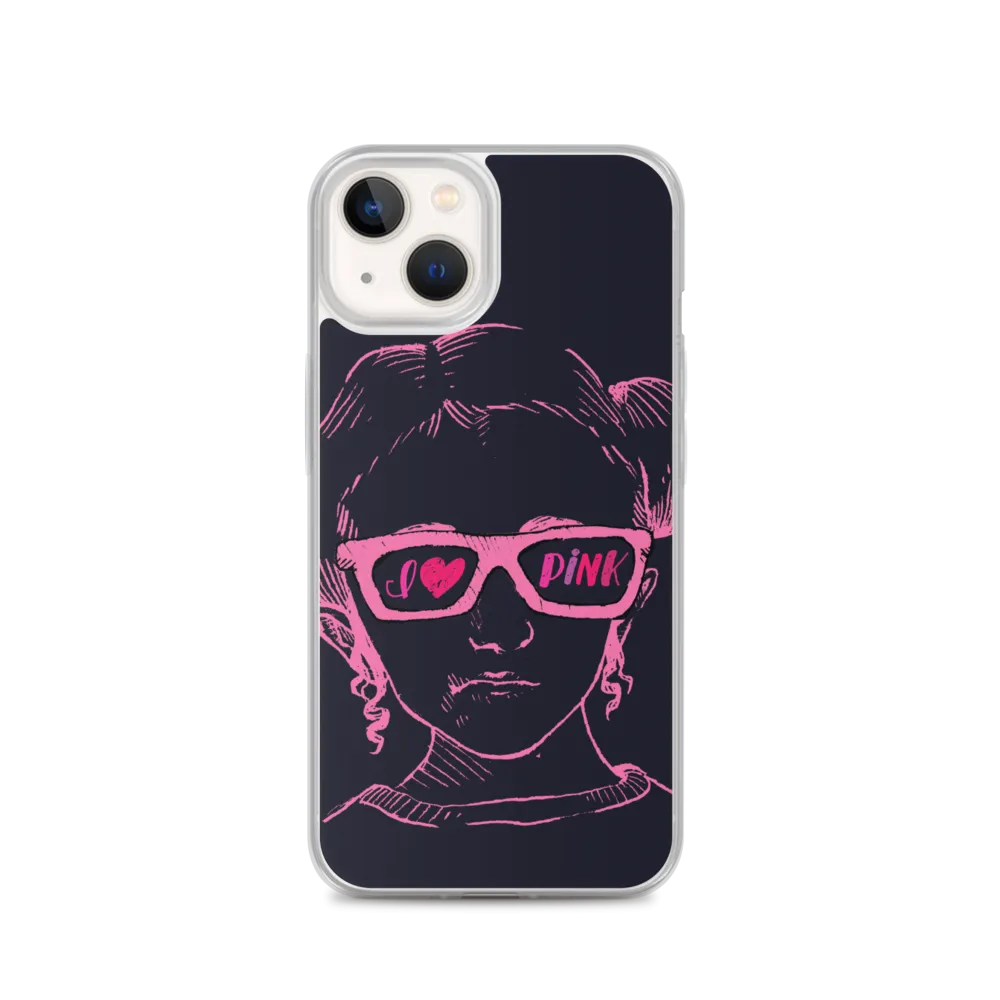 I Love Pink (Esperanza - Raising Dion) Pink on Navy iPhone Case