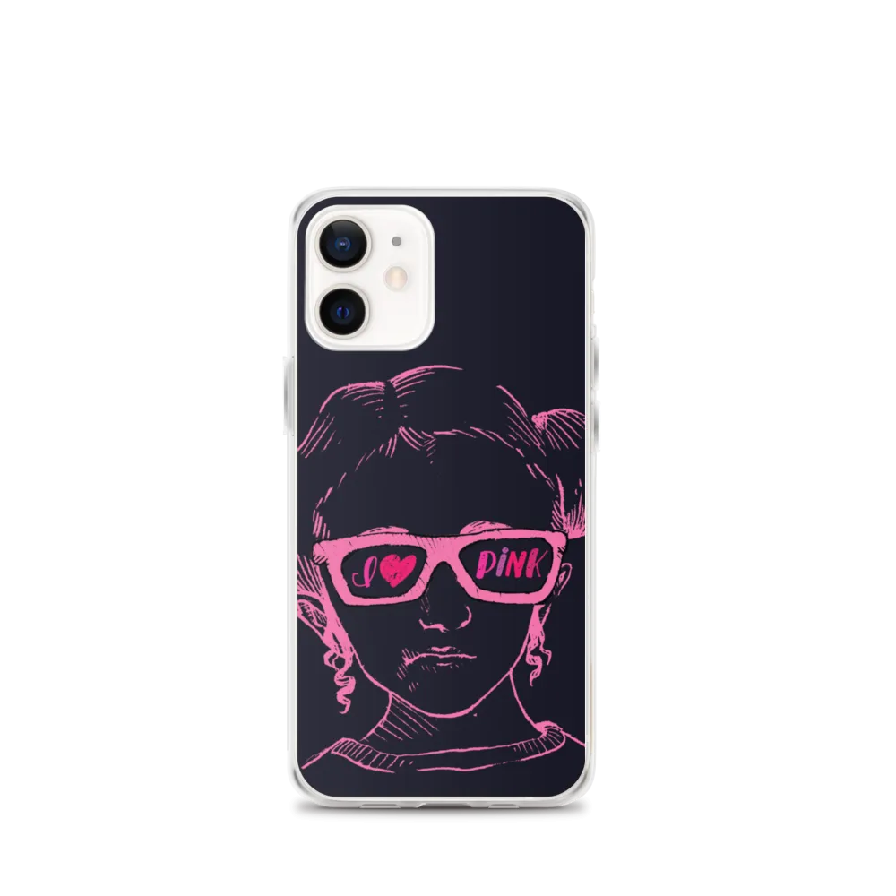 I Love Pink (Esperanza - Raising Dion) Pink on Navy iPhone Case
