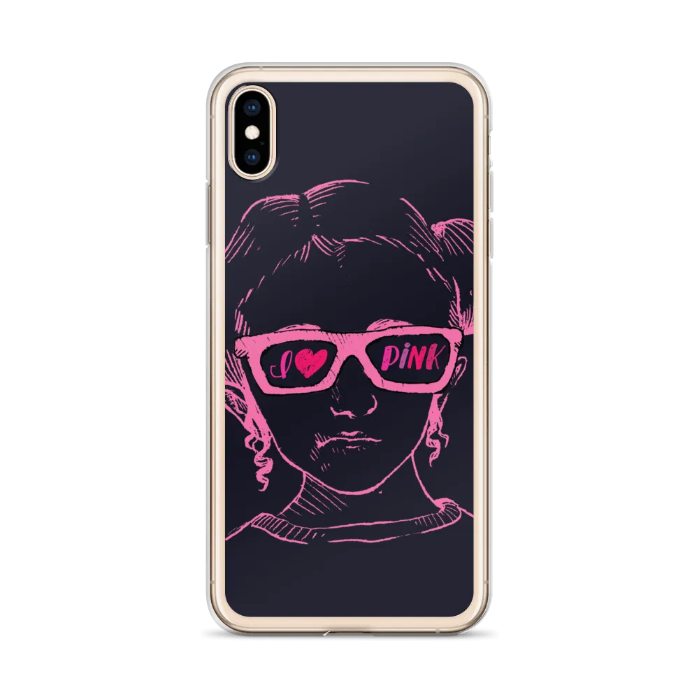 I Love Pink (Esperanza - Raising Dion) Pink on Navy iPhone Case