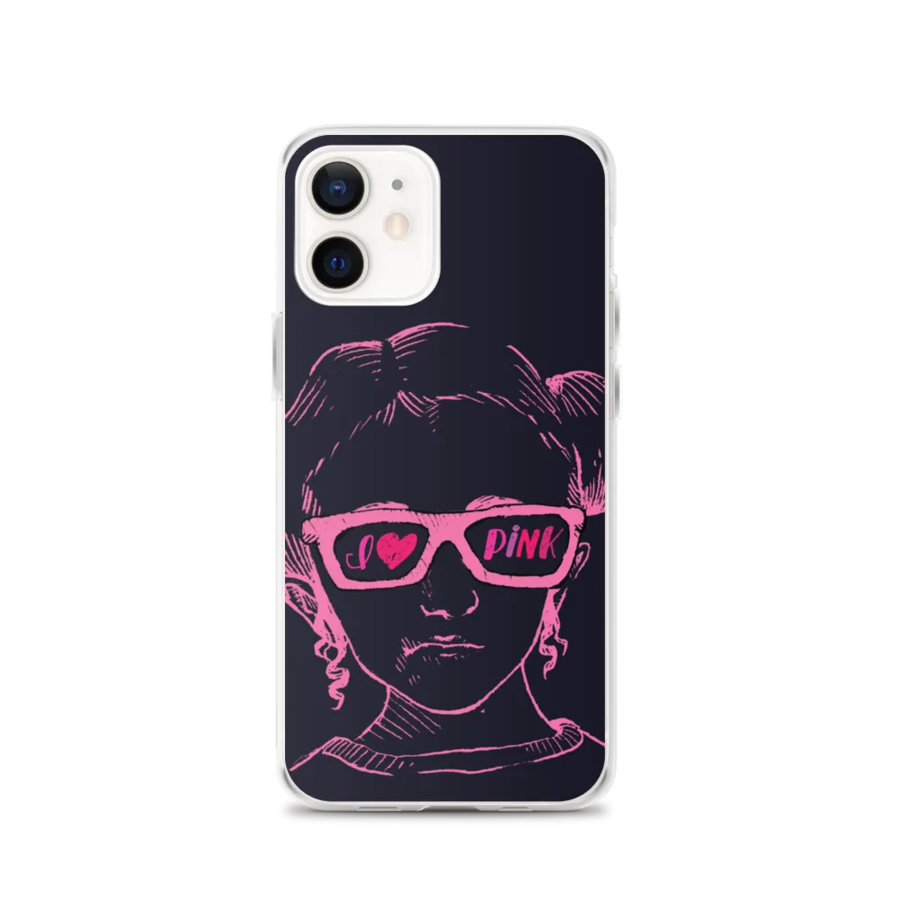 I Love Pink (Esperanza - Raising Dion) Pink on Navy iPhone Case