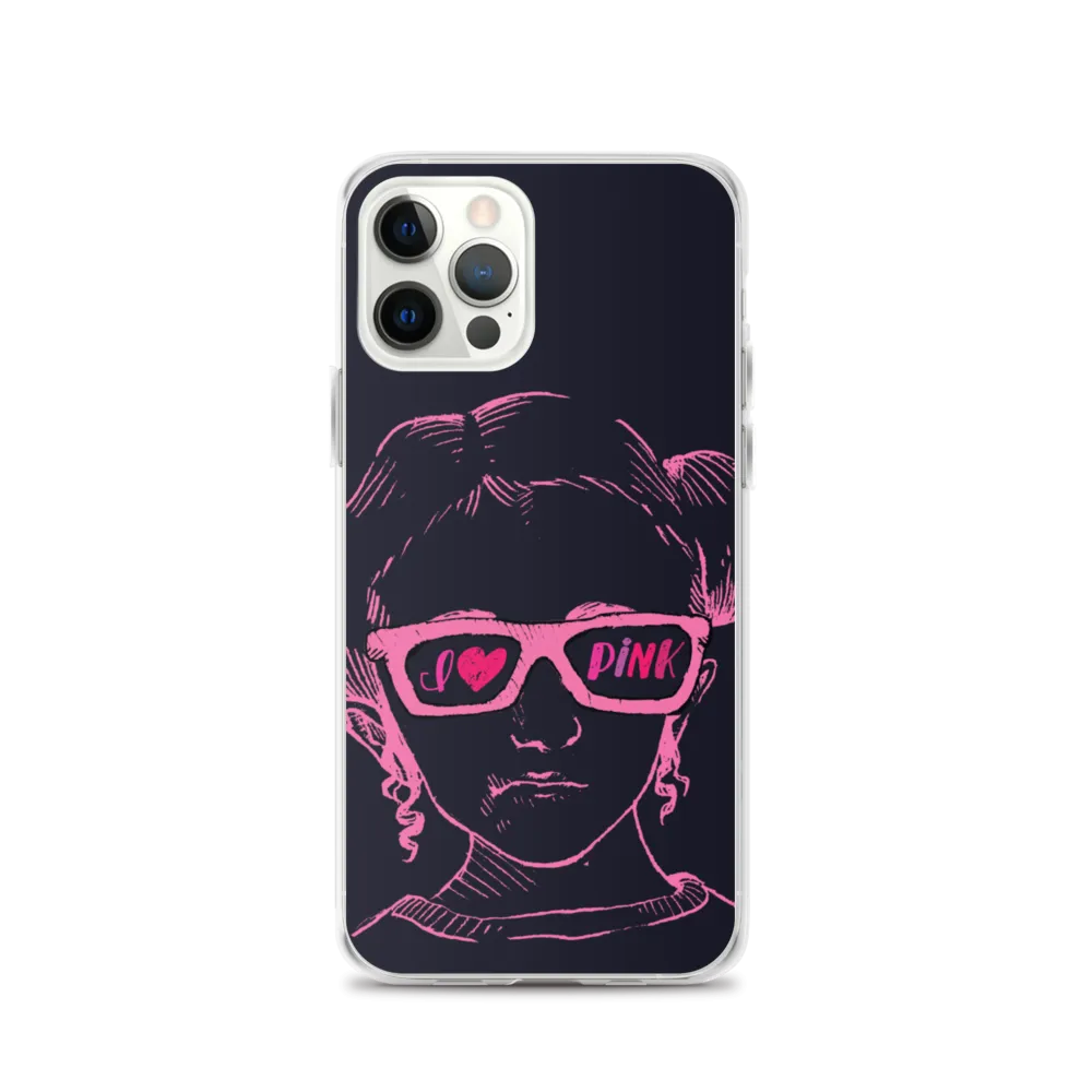 I Love Pink (Esperanza - Raising Dion) Pink on Navy iPhone Case