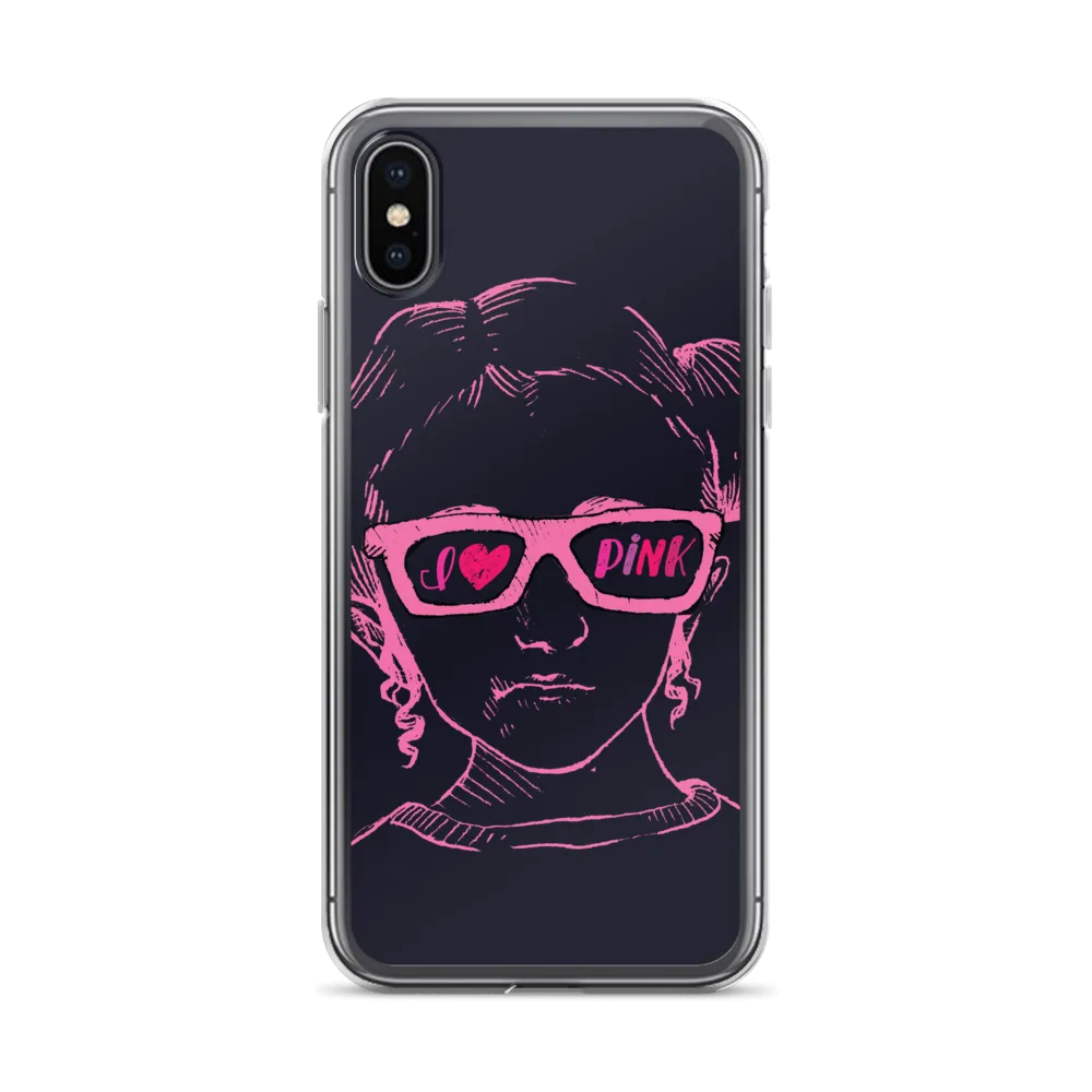 I Love Pink (Esperanza - Raising Dion) Pink on Navy iPhone Case