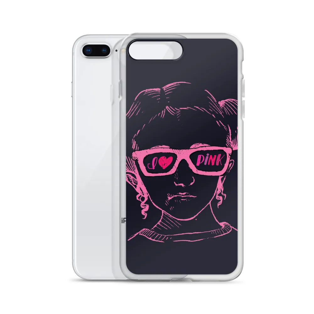 I Love Pink (Esperanza - Raising Dion) Pink on Navy iPhone Case