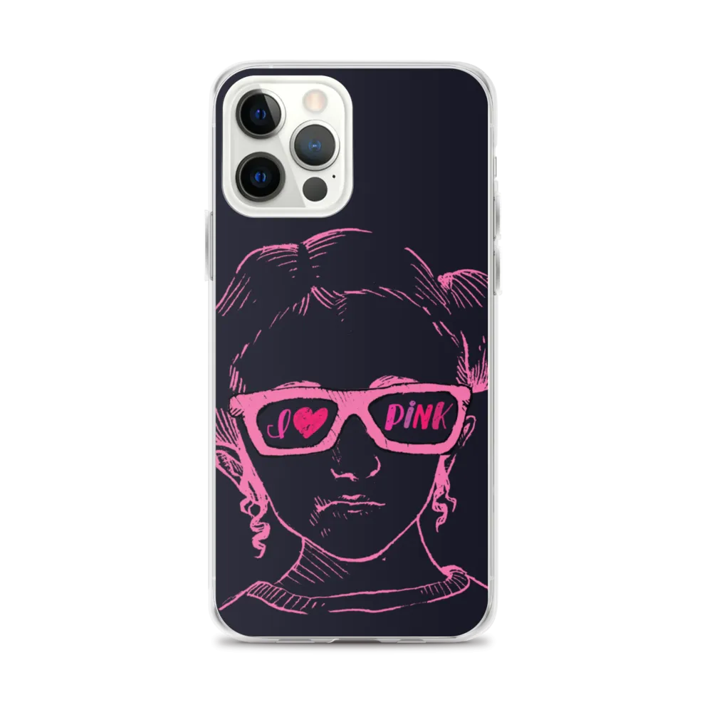 I Love Pink (Esperanza - Raising Dion) Pink on Navy iPhone Case