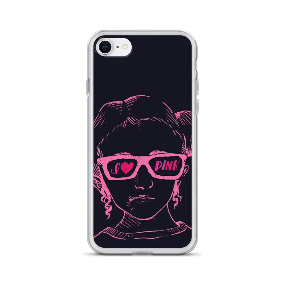 I Love Pink (Esperanza - Raising Dion) Pink on Navy iPhone Case