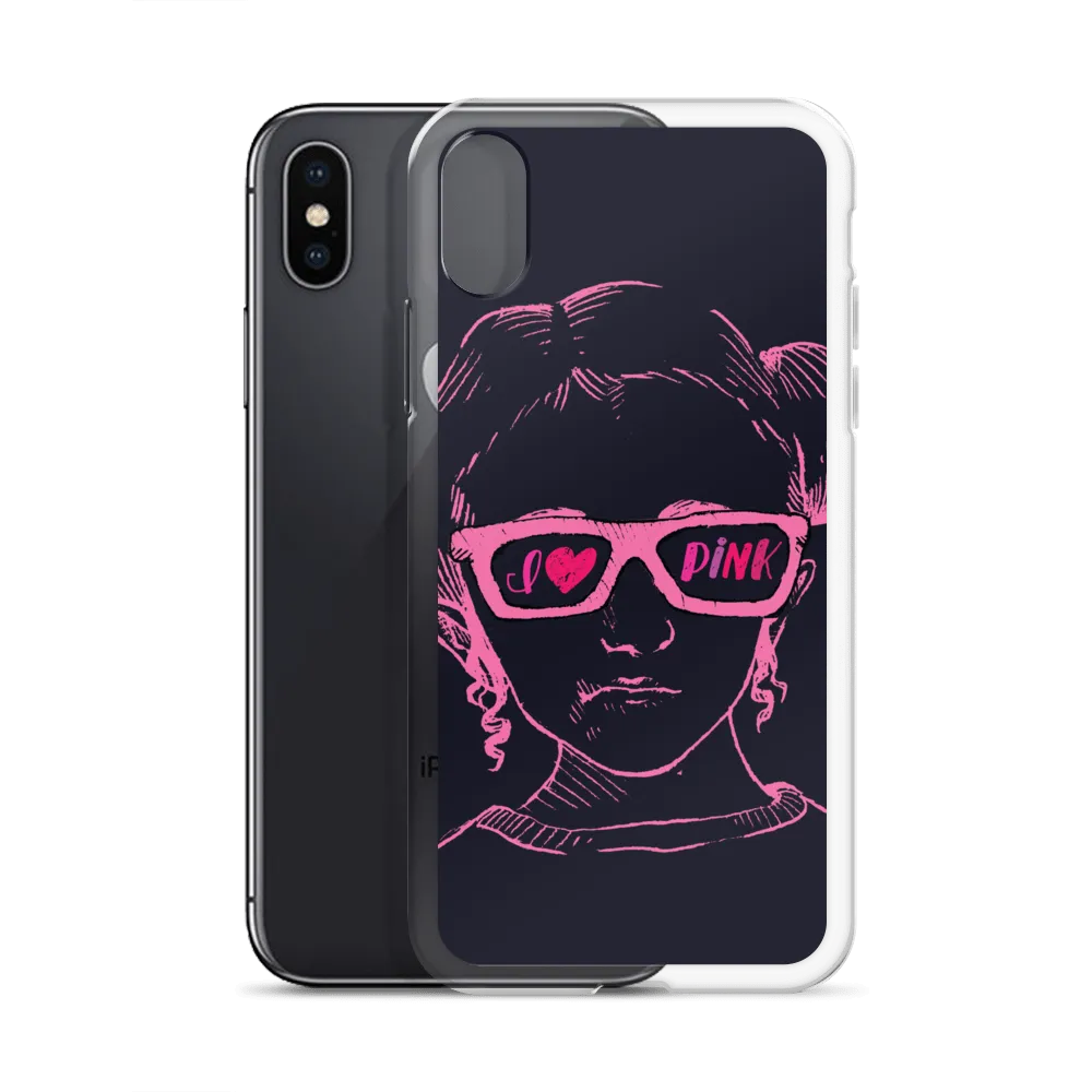 I Love Pink (Esperanza - Raising Dion) Pink on Navy iPhone Case