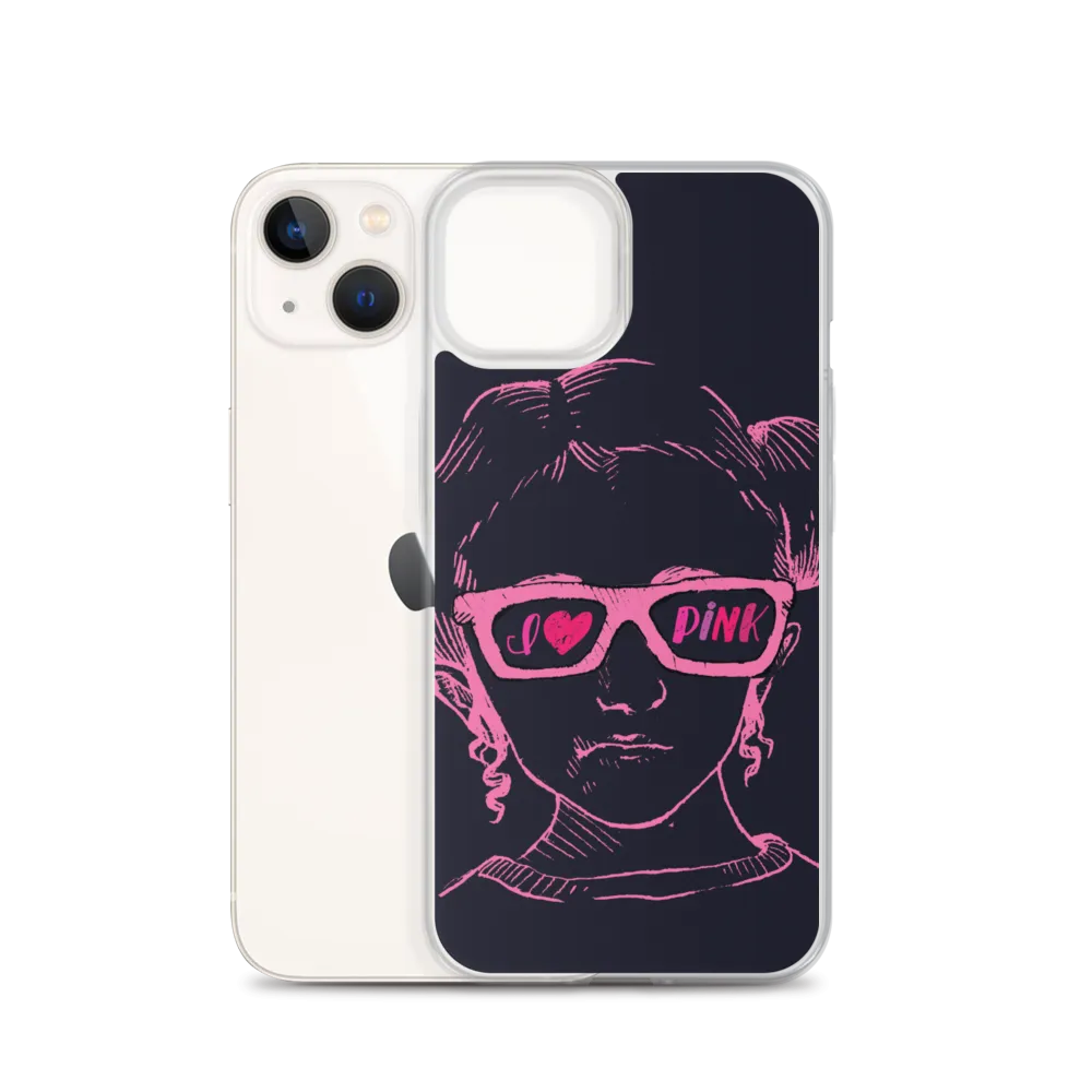 I Love Pink (Esperanza - Raising Dion) Pink on Navy iPhone Case