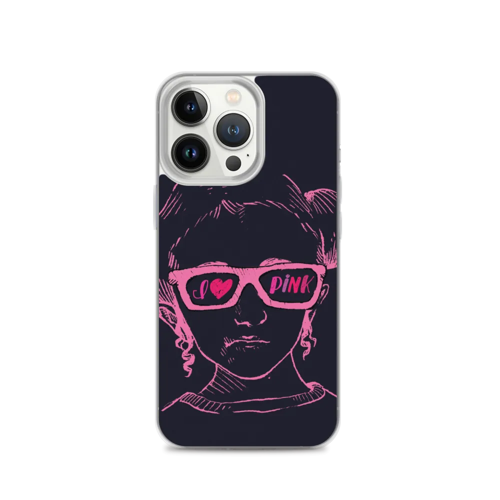 I Love Pink (Esperanza - Raising Dion) Pink on Navy iPhone Case