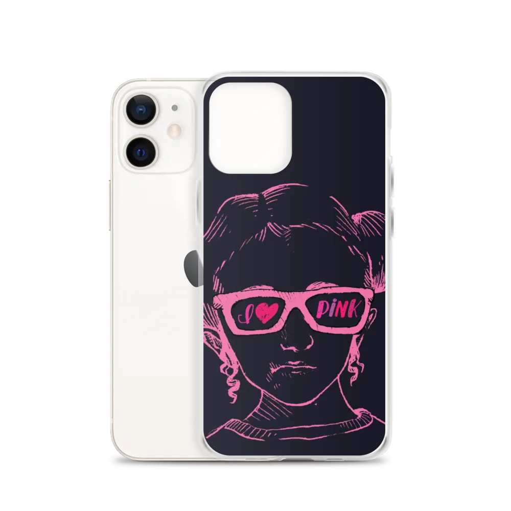 I Love Pink (Esperanza - Raising Dion) Pink on Navy iPhone Case