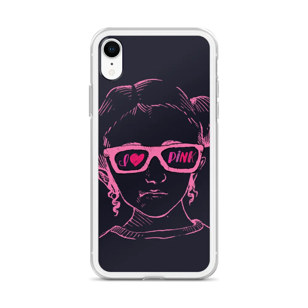 I Love Pink (Esperanza - Raising Dion) Pink on Navy iPhone Case