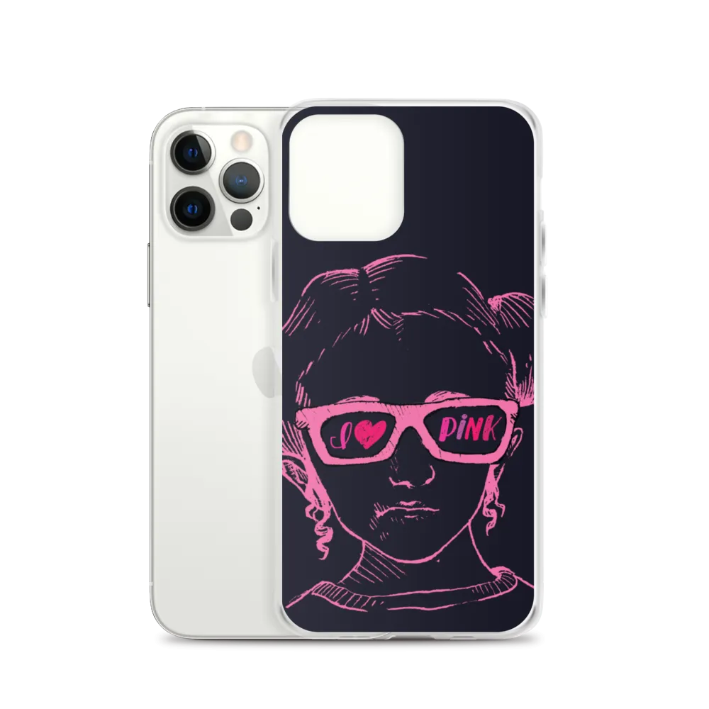 I Love Pink (Esperanza - Raising Dion) Pink on Navy iPhone Case