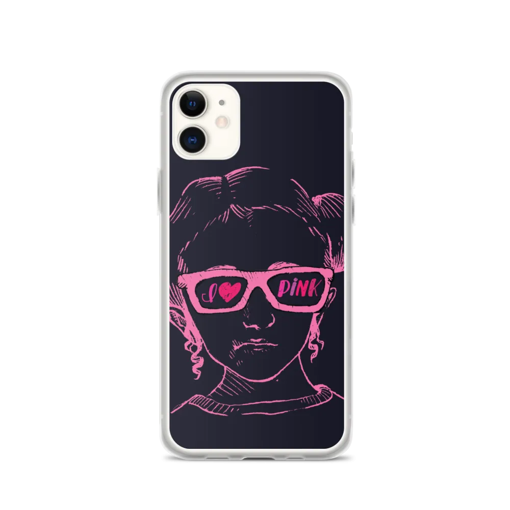 I Love Pink (Esperanza - Raising Dion) Pink on Navy iPhone Case