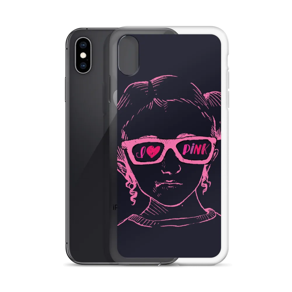 I Love Pink (Esperanza - Raising Dion) Pink on Navy iPhone Case