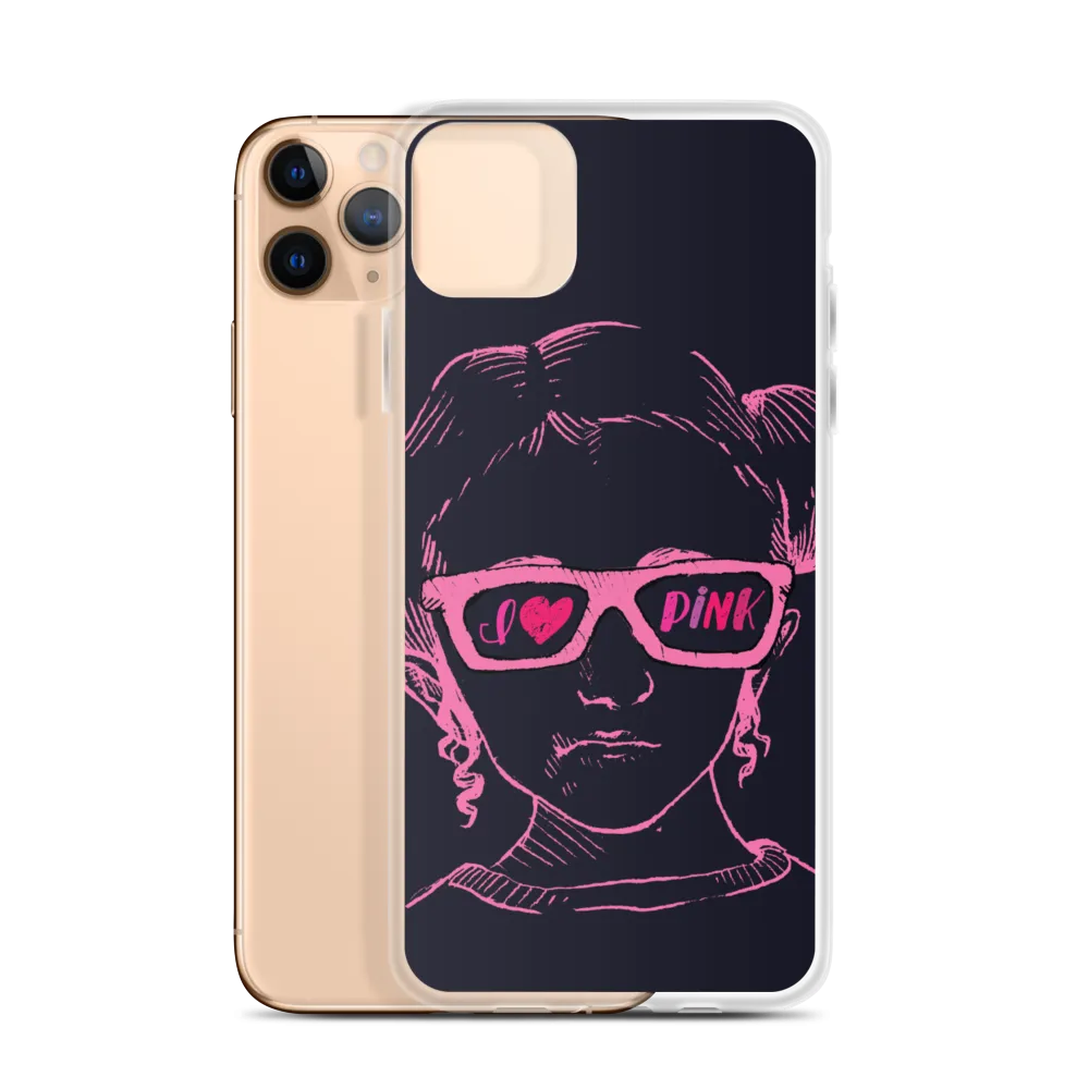 I Love Pink (Esperanza - Raising Dion) Pink on Navy iPhone Case