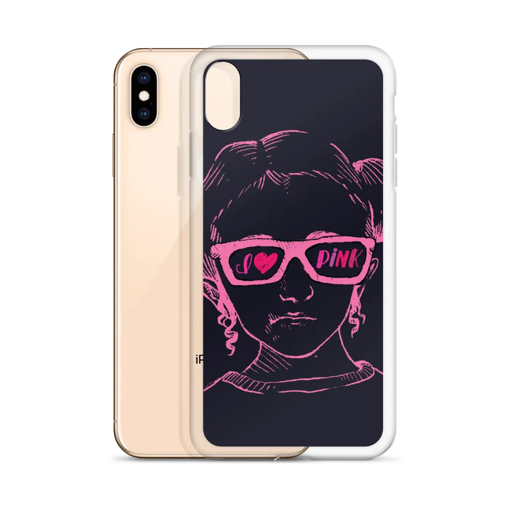 I Love Pink (Esperanza - Raising Dion) Pink on Navy iPhone Case