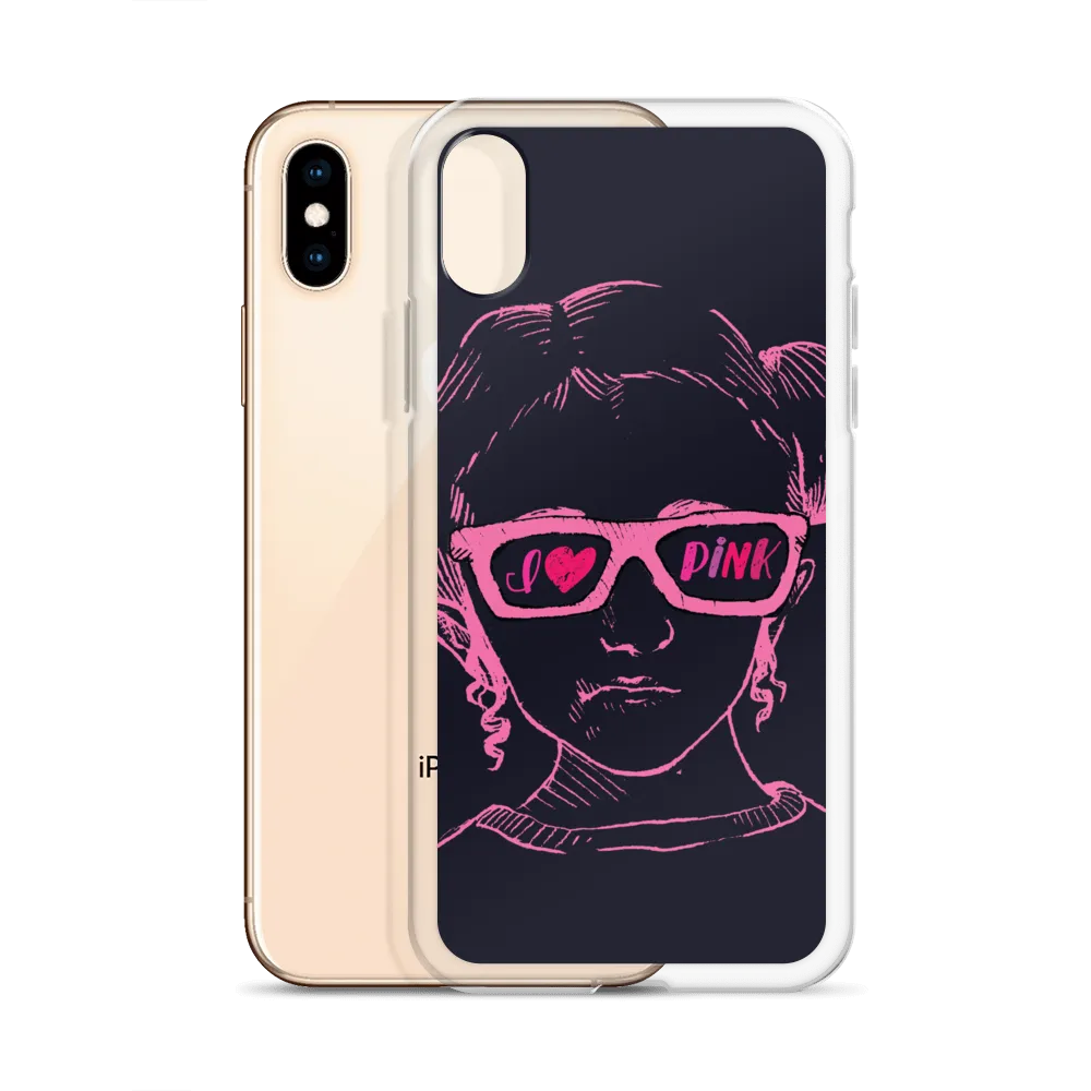 I Love Pink (Esperanza - Raising Dion) Pink on Navy iPhone Case