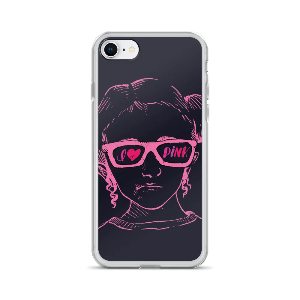 I Love Pink (Esperanza - Raising Dion) Pink on Navy iPhone Case