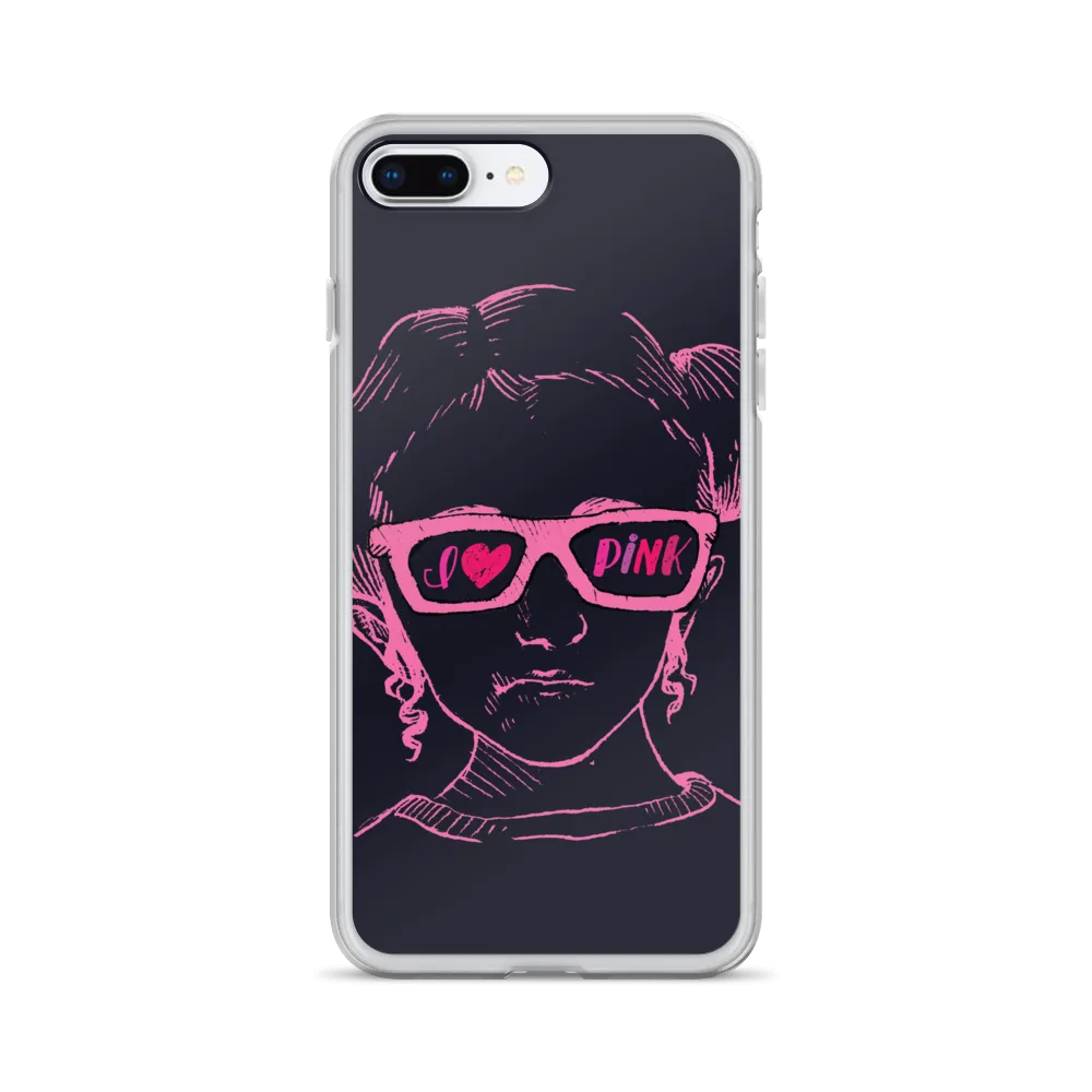 I Love Pink (Esperanza - Raising Dion) Pink on Navy iPhone Case