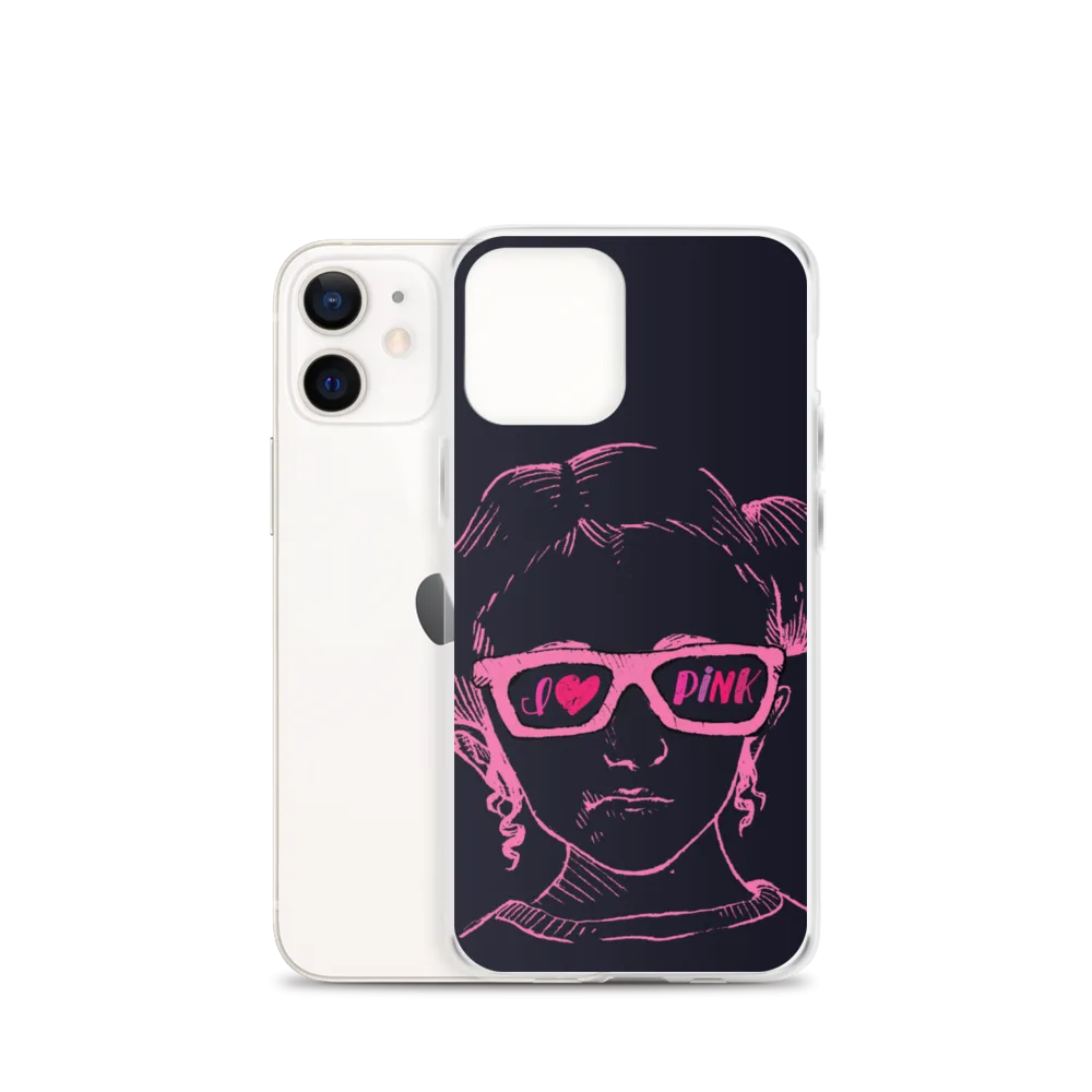 I Love Pink (Esperanza - Raising Dion) Pink on Navy iPhone Case