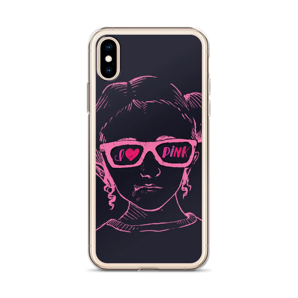 I Love Pink (Esperanza - Raising Dion) Pink on Navy iPhone Case