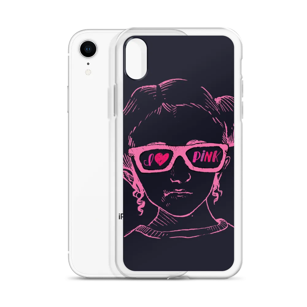 I Love Pink (Esperanza - Raising Dion) Pink on Navy iPhone Case