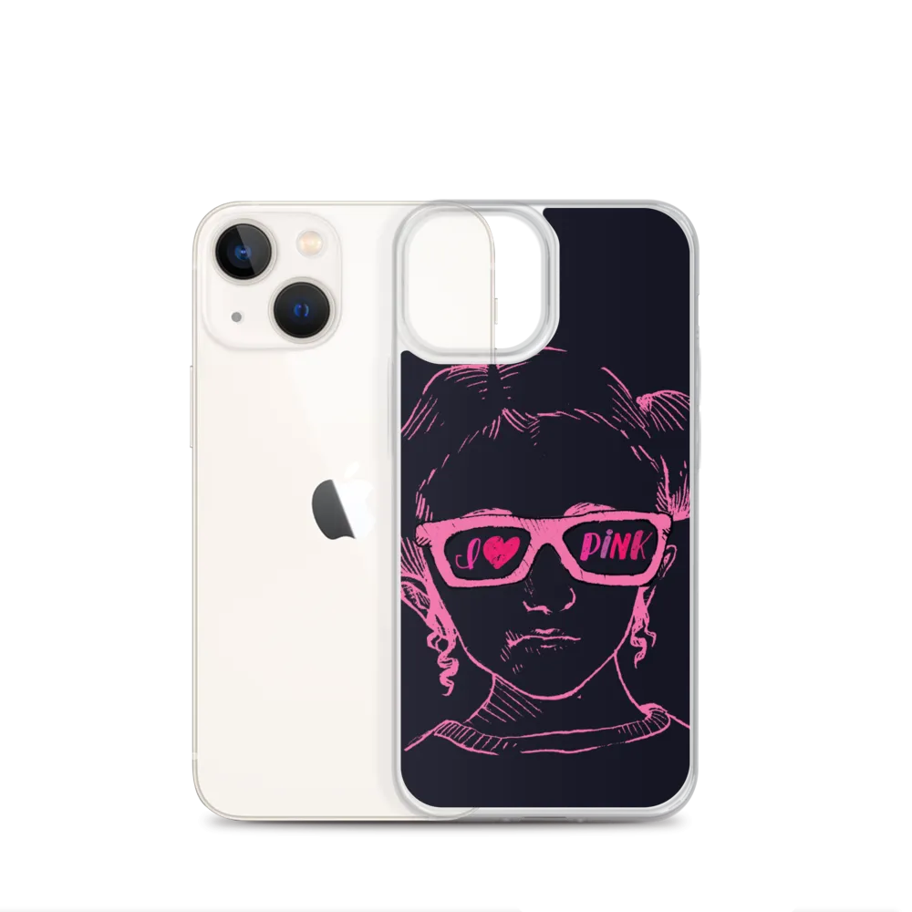I Love Pink (Esperanza - Raising Dion) Pink on Navy iPhone Case