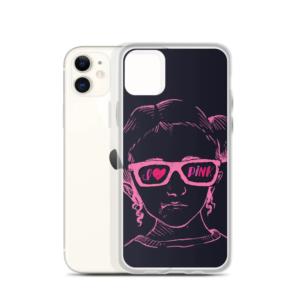 I Love Pink (Esperanza - Raising Dion) Pink on Navy iPhone Case