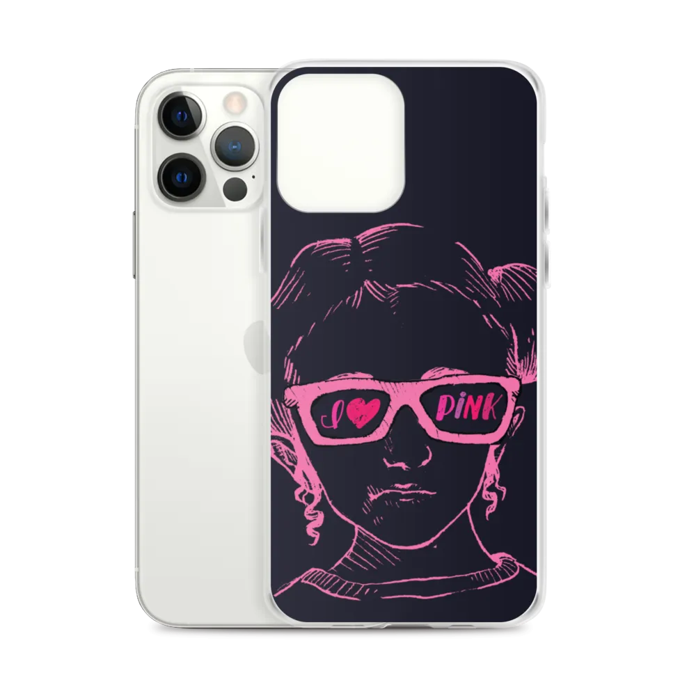 I Love Pink (Esperanza - Raising Dion) Pink on Navy iPhone Case