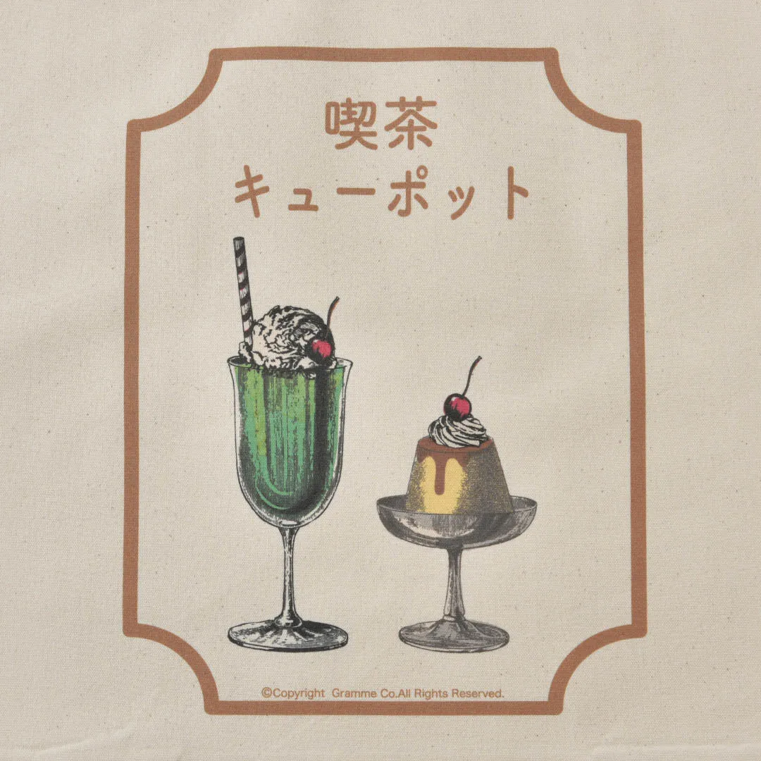 Japanese Cafe: Kissa Q-pot. / Cotton Canvas Tote Bag【Japan Jewelry】