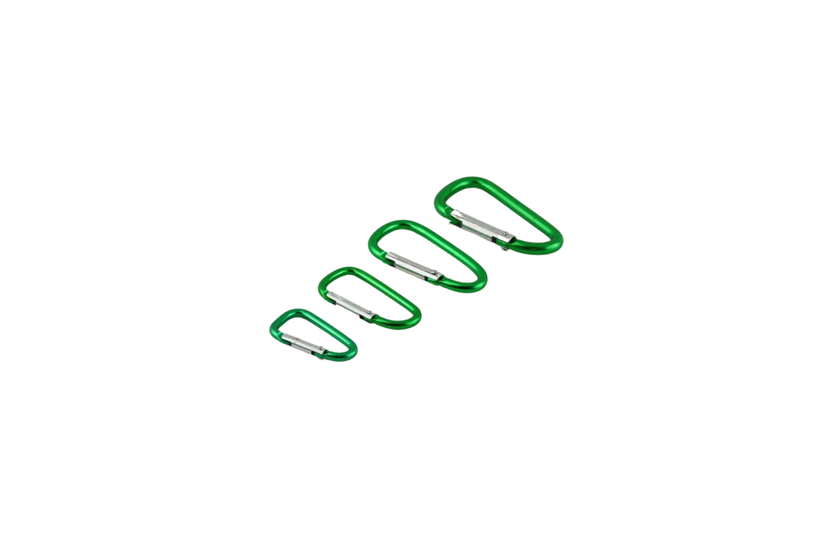 Karabinhage - D ring i aluminium - CUMA GEAR - Grøn