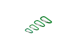 Karabinhage - D ring i aluminium - CUMA GEAR - Grøn