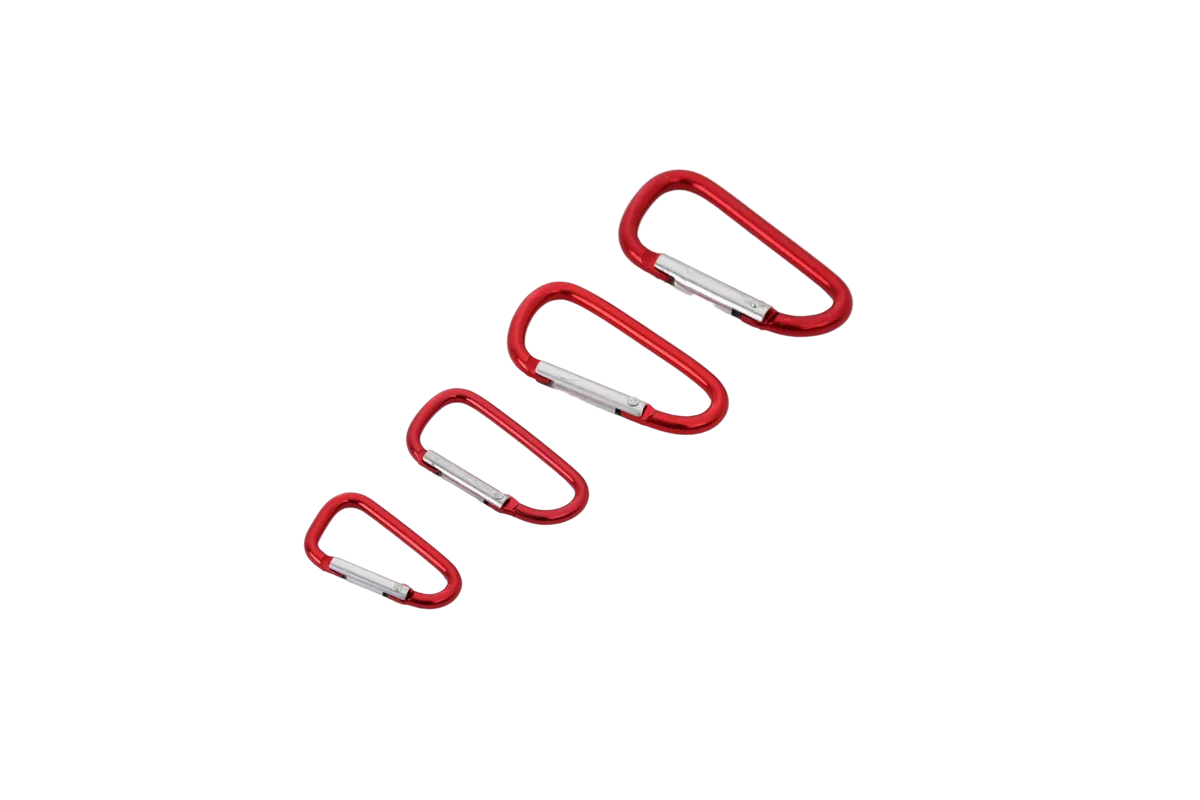 Karabinhage - D ring i aluminium - CUMA GEAR - Rød