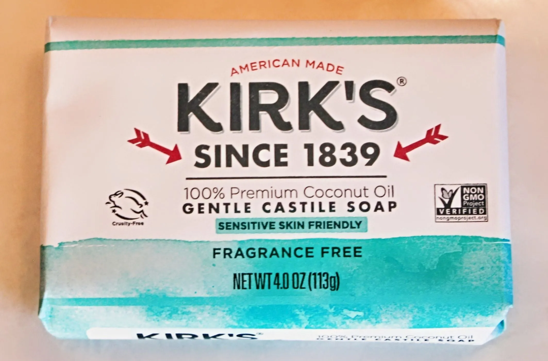 Kirk's Fragrance Free Gentle Castile Bar Soap