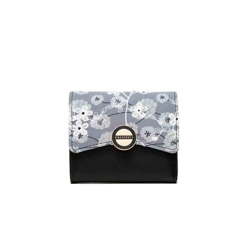 Lace Flower Filp Cover Wallet