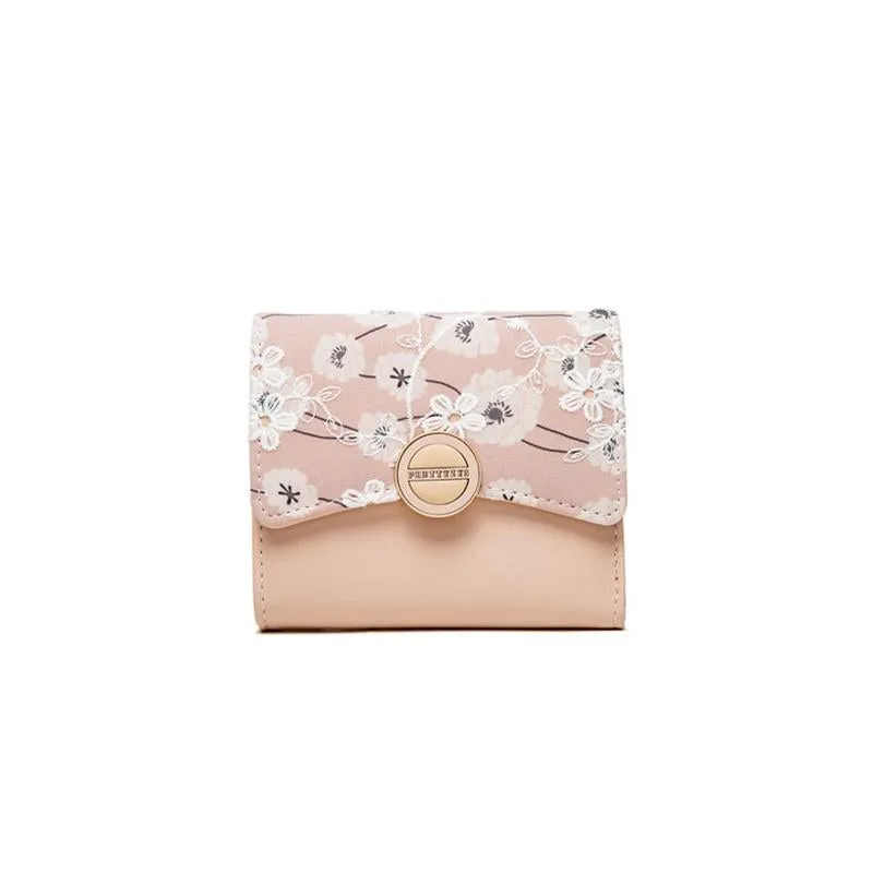 Lace Flower Filp Cover Wallet