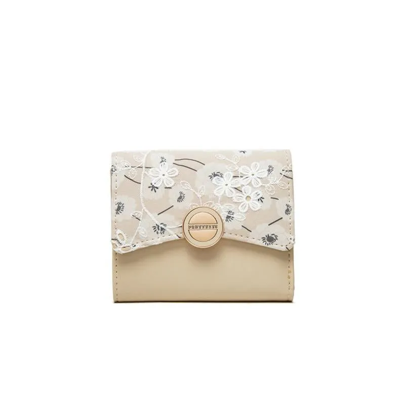 Lace Flower Filp Cover Wallet