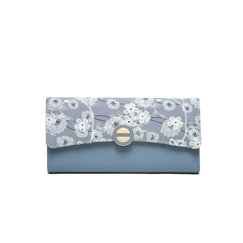 Lace Flower Filp Cover Wallet