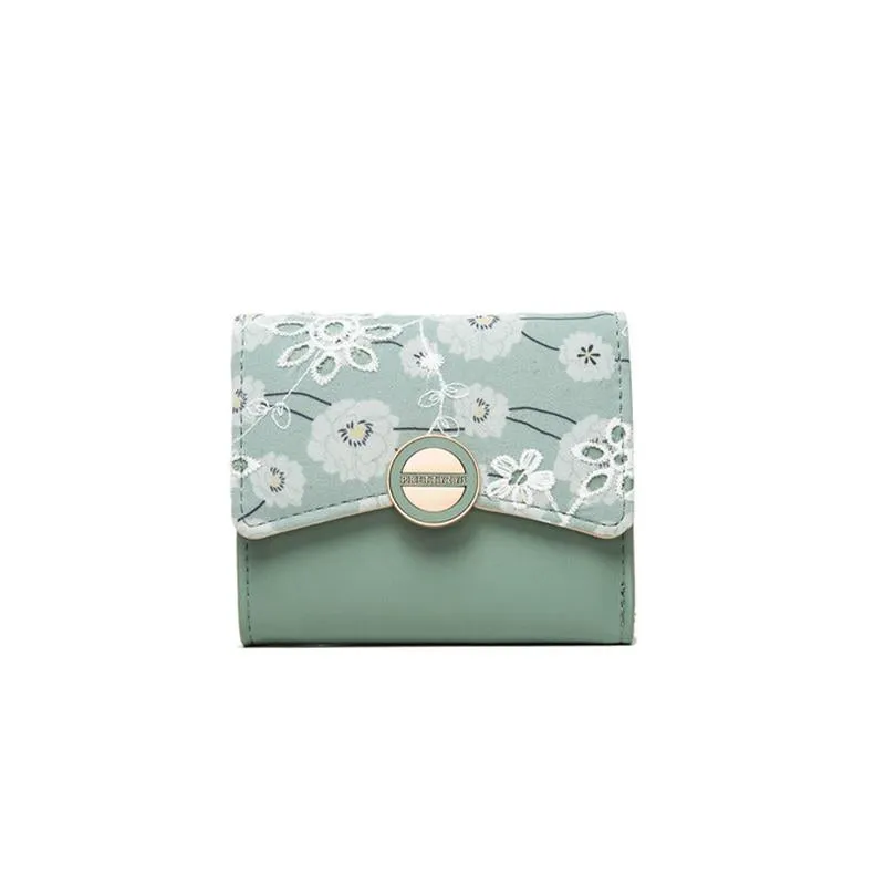Lace Flower Filp Cover Wallet