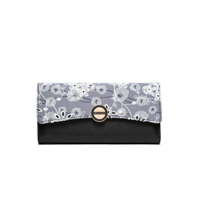 Lace Flower Filp Cover Wallet