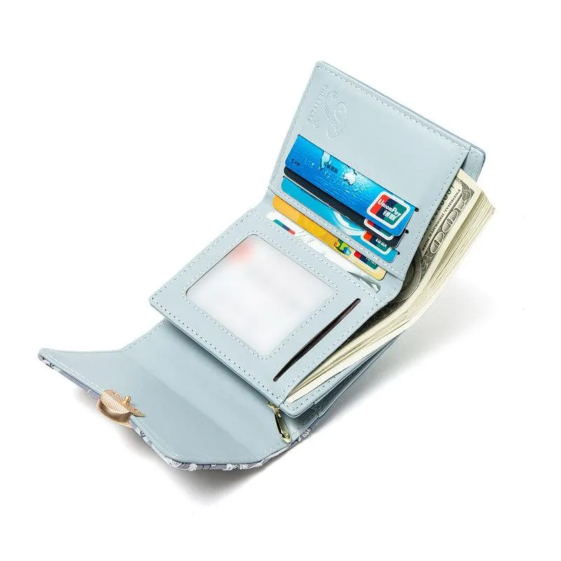 Lace Flower Filp Cover Wallet