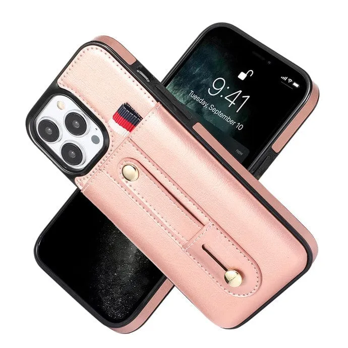 Leather Card Holder Phone Case With Kickstand