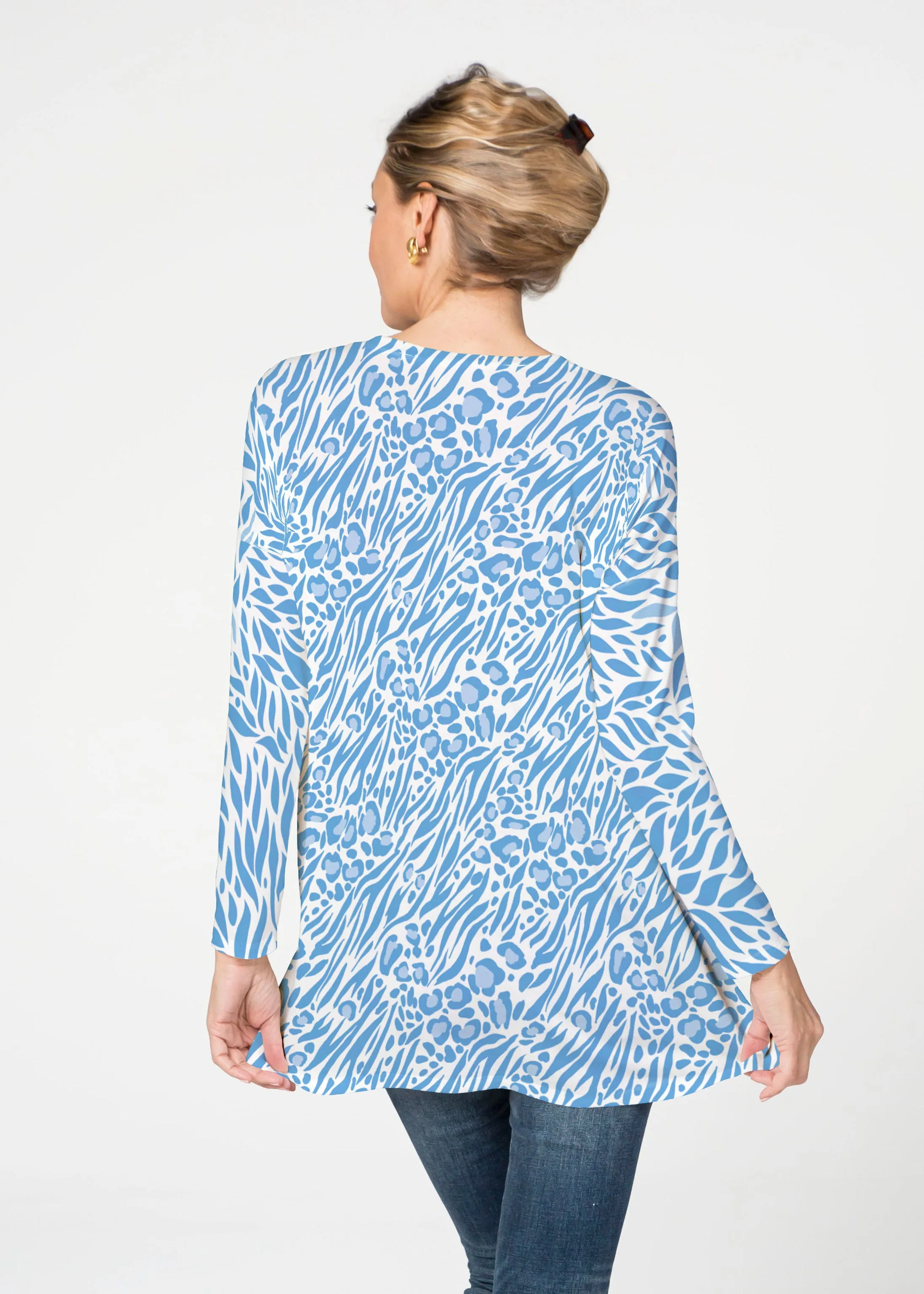 Leo Hotsy Totsy Blue (8166) ~ Slouchy Butterknit Top