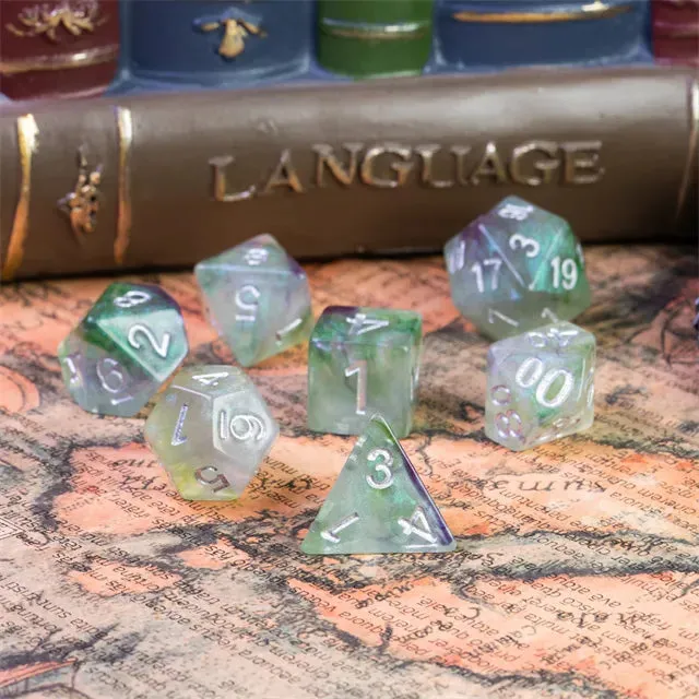 Level Up Dice | Galaxy | Purple Green