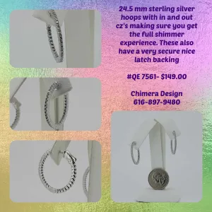 Locking Sterling In And Out Hoops