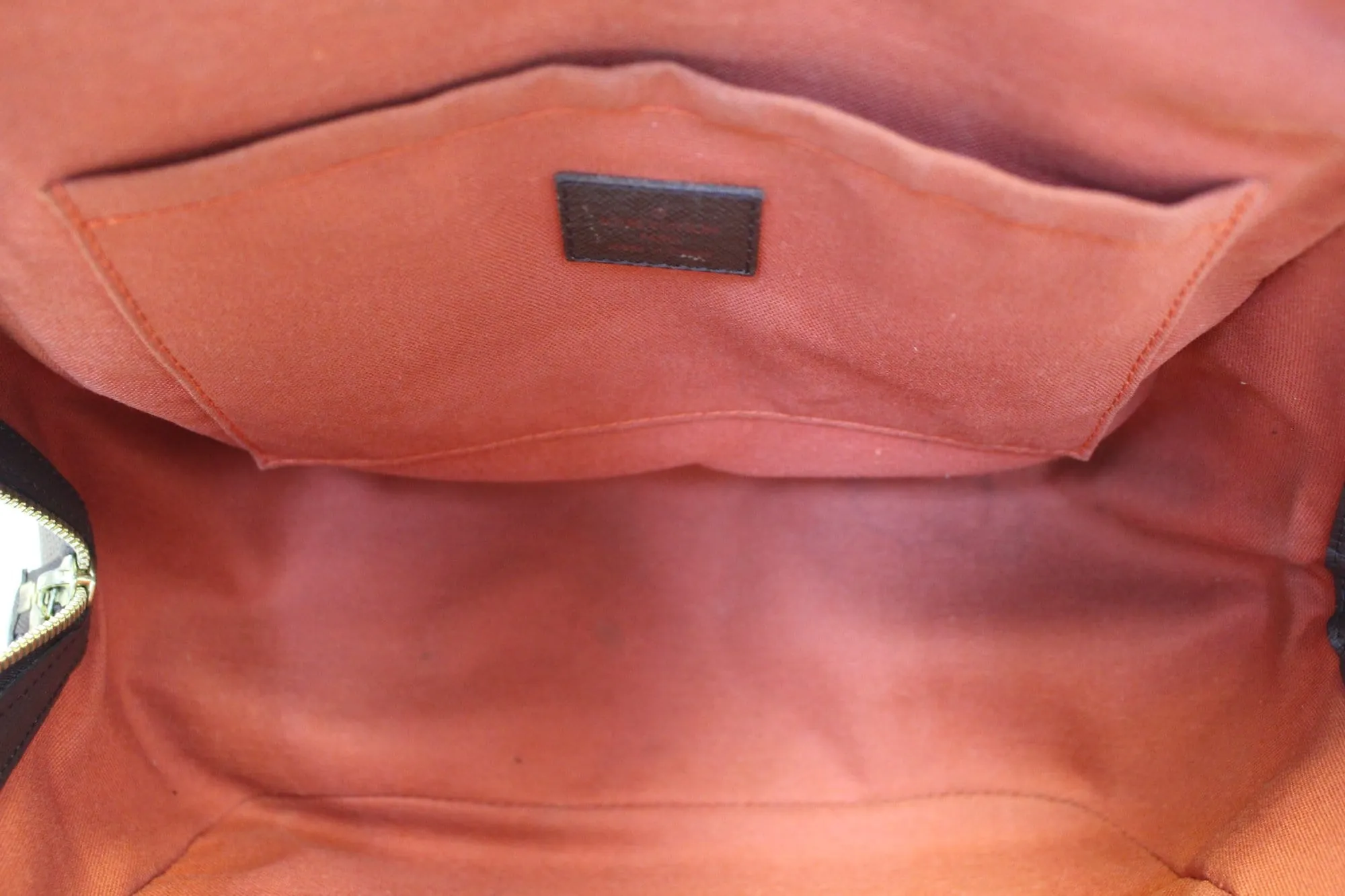 LOUIS VUITTON Damier Ebene Belem MM Brown Shoulder Bag