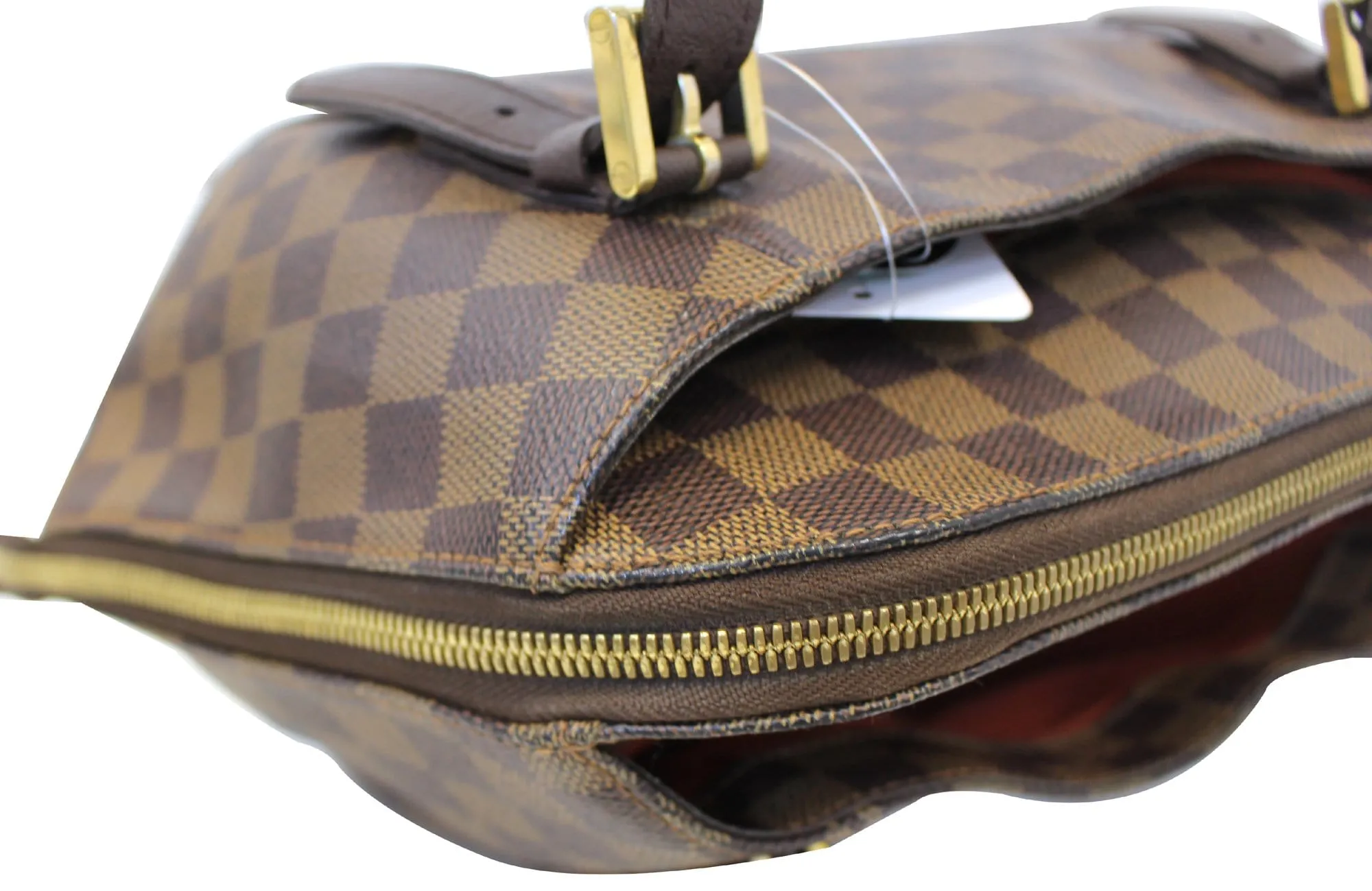 LOUIS VUITTON Damier Ebene Belem MM Brown Shoulder Bag